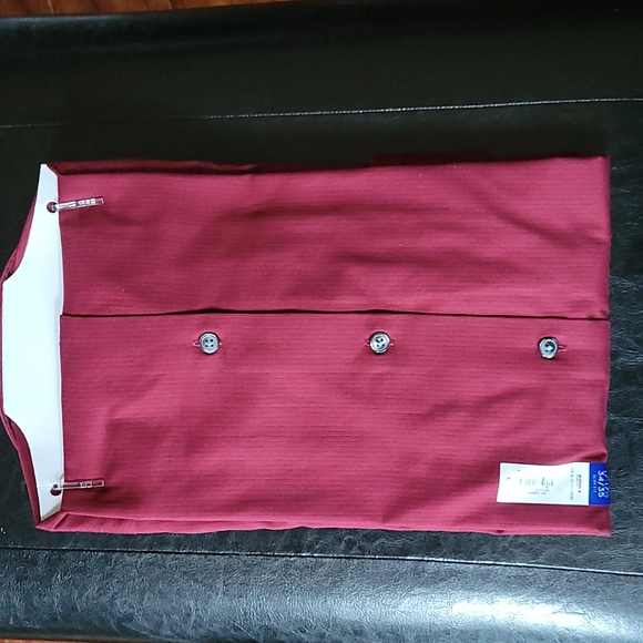 Apt 9 Slim-Fit Button-Down Shirt  Cabernet  Easy-Care Spread-Collar Men's XL NEW - Picture 2 of 7